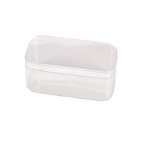Boîte de rangement transparente rectangulaire pour biscuits, pâtisseries, macarons, flocons de neige, avec couvercle, en plastique, pour emballage de gâteaux et snacks