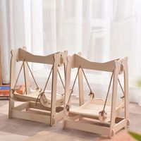 Hamac suspendu moderne en bois pour chat, universel quatre saisons, lit balançoire amovible, en carton