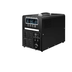 고속 충전 24V 2000W 휴대용 발전소 12V 600W 전원 은행 태양 전기 발전기 리튬 배터리 충전 스테이션