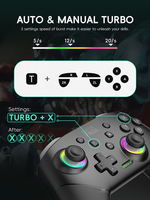 Control Inalámbrico DATA FROG para Switch 2/Switch OLED/Lite, Consola Pro, Joystick con Batería de 1000 mAh y Función Turbo