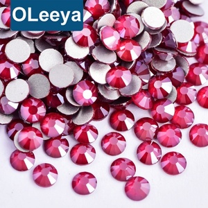 Oleeya Factory Wholesale 100% Good Feedback Glass Stone Flat Back Cold Fixation Non Hot Fix Crystal Rhinestone for Women Bikini - Product Image 1