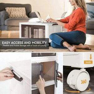 Tipo de cajón Armario portátil Contenedor de almacenamiento Plegable con ruedas Ropa para niños Juguetes Gabinete de almacenamiento Caja contenedora - Product Image 2