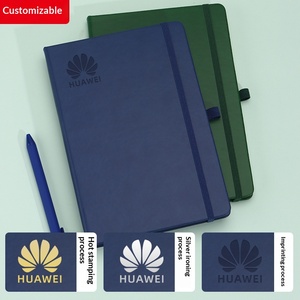 Agenda de bureau A5 à couverture rigide en similicuir, reliure sans colle, 100 feuilles, impression de logo, cadeau, stock disponible pour la vente en gros - Product Image 4