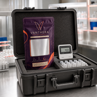 Sachet Doypack Mat Violet Personnalisé avec Fenêtre Transparente, Qualité Alimentaire, Stratifié, Refermable à Fermeture Éclair, pour Compléments en Capsules de Peptides