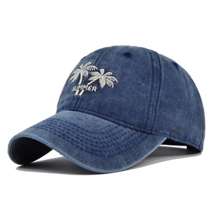 Gorra de Béisbol Personalizada con Bordado de Palmera de Coco Vintage, Logotipo Personalizado, Lavada, Desgastada, Retro, Unisex, Deportiva de Invierno para Hombre - Product Image 4