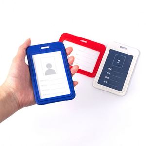 Card Holder, Sliding Holder Abs Work Badge Sleeve for Office, School, Factory, Id Credit Cards, Proximity Key Cards - Product Image 4