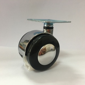 Möbel rad 1,5 Zoll 2 Zoll Zink legierung Motorhaube mit M6 M8 Metall gewinde 30mm Chrom Radlauf rolle - Product Image 3