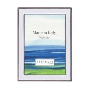 Beltrami Photo <b>Frame</b> 4x6 Silver Plated Made In Italy <b>Metal</b> <b>Frame</b> - Product Image 1