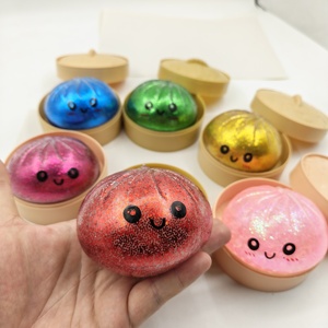 Giocattolo Squishy Glitterato a Forma di Chignon con Custodia per Vaporizzatore, Confezione a Sorpresa, Simpatico Giocattolo da Spremere per Regali di Compleanno, Festività e Forniture per Feste - Product Image 5
