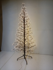 Décoration de Noël scintillante 24 Led <span class=keywords><strong>bouleau</strong></span> lumière blanc chaud éclairer brindille arbre à piles lumières de décoration de table - Product Image 2