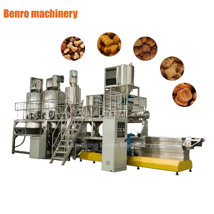 Industry 500 kg/h pet dog kibble food making machine making line for sale dog food snacks machine