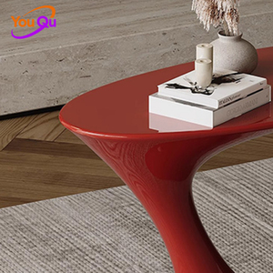 <span class=keywords><strong>Tavolino</strong></span> Laterale da Salotto di Design Italiano Minimalista, Laccato Lucido, Forma Irregolare, Tavolo d'Angolo - Product Image 5