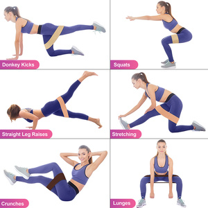 Bandes de Résistance en Tissu Antidérapant pour Hanches et Fessiers – Ensemble pour Squats, Entraînement des Jambes, Gym à Domicile, Fitness – Logo Personnalisé - Product Image 5