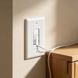 <span class=keywords><strong>Plaque</strong></span> murale Hooanke pour gestion de câbles, <span class=keywords><strong>insert</strong></span> de passage pour câbles AV, TV et basse tension dans les murs, pour panneau mural à brosse - Product Image 5
