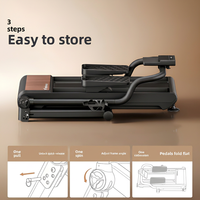 Escaladora Plegable Magnética de Acero para Uso Doméstico, Máquina de Ejercicio Tipo Escalera, Fácil de Guardar, para Fitness y Musculación en Interiores