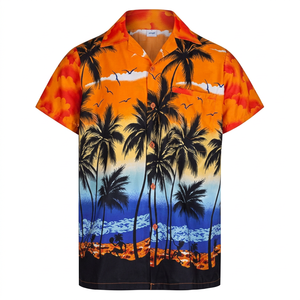 Summer Beach Wear Chemise de vacances à manches courtes imprimée Hawaiian Vacation Casual Slim Fit Shirts For Men chemises pour hommes - Product Image 1