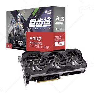 Nouvelle arrivée Carte graphique de jeu Giant Shark RX7650GRE O8G AMD Radeon Compatible avec les applications de station de travail AS-US ATS GDDR6 Fan - Product Image 1