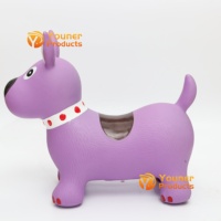 Brincolín Inflable Unisex de PVC con Forma de Perro y Jirafa, Juguete de Salto Suave para Niños, Hecho de Plástico