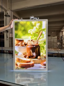 Panneau <span class=keywords><strong>publicitaire</strong></span> double face en acrylique format A2 A3, panneau magnétique, <span class=keywords><strong>agence</strong></span> immobilière, boîte à lumière LED pour vitrine - Product Image 1