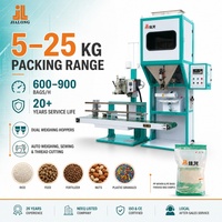Máquina Ensacadora de Resina en Pellets de Boca Abierta 25kg 50kg Semiautomática con Costuradora y Transportador