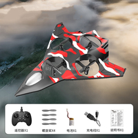 Avion de Chasse Télécommandé S20 RC 4 Canaux Anti-Collision Durable avec Lumières, Acrobaties et Retour Automatique à une Touche