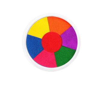 Offre Spéciale : Kit de 7 tampons encreurs ronds personnalisables avec logo, non toxiques, faits à la main, pour l'art et l'artisanat coloré <span class=keywords><strong>des</strong></span> enfants - Product Image 5