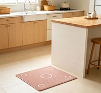 Tapis de salle de bain antidérapant en PVC fabriqué à la machine avec ventouses en caoutchouc pour baignoire et douche