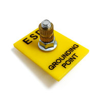 Prise de terre jaune ALLESD Composant d'équipement de mise à la terre antistatique Installation de terre ESD 1x10mmStud