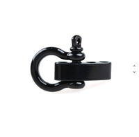 Fermoir à manille Paracord noir en acier inoxydable 304 avec goupille à vis