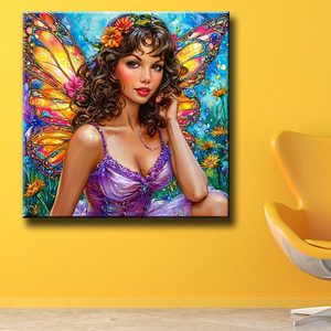 Pinturas desnudas de cada momento, arte de diamantes, hermosa Hada con alas, taladro <span class=keywords><strong>AB</strong></span>, diamantes completos, taladro de gemas, decoración del hogar ASF2808 - Product Image 3