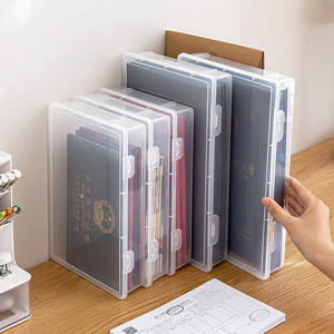 Organizador de Documentos de Plástico Transparente Tamaño A4, Caja de Almacenamiento de Archivos de Escritorio con Tapa, Resistente a la Humedad, para Oficina y Hogar, Forma Rectangular - Product Image 1