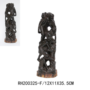 Estatuilla Artificial, esculturas <span class=keywords><strong>de</strong></span> arte africano, poliresina, madera <span class=keywords><strong>de</strong></span> ébano, talla a mano, estatua <span class=keywords><strong>de</strong></span> mujer africana para decoración <span class=keywords><strong>de</strong></span> accesorios para el hogar - Product Image 6