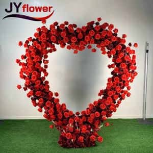 Arrangements floraux d'angle en tissu réaliste pour événements de mariage JY, fleurs bohèmes, guirlande de fleurs artificielles suspendues - Product Image 1