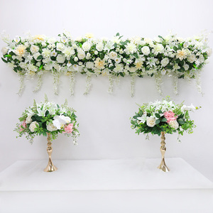 Puntelli floreali della fase del partito di caduta della decorazione dell'arco di nozze di disposizione di fila del fiore artificiale della rosa bianca del giglio - Product Image 2
