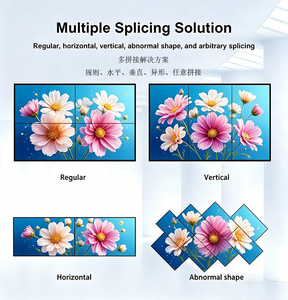 ZGS 55 Inch 2x2 3x3 LCD Splicing Screen Advertising <b>Player</b> Monitor 0.88mm Narrow Bezel Anti-Glare 500cd/m Brightness Third-Party - Product Image 5