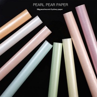 Papel de Regalo Impermeable, Perlado, Reciclable, de 38 g, Material de Papel para Envolver Ramos de Flores, Papel para Envolver Pasteles