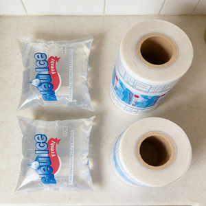 Rouleaux de film plastique transparent personnalisés compatibles avec les liquides, pour sachets d'eau, glaçons, rouleaux de film plastique pour sachet d'eau 500ml - Product Image 3