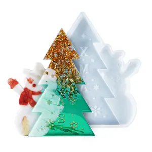 Merry Christmas reçine silikon kalıp epoksi reçine zanaat noel kapı süs ev dekorasyonu
