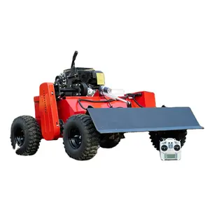 Alat pertanian 420cc pemotong pagar komersial 800mm Robot kendaraan Putar semua arah mesin pemotong rumput tanpa kabel