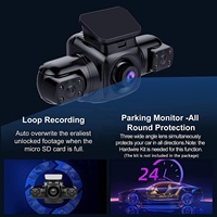 Enregistreur de Conduite Taxi 4 Canaux 4*1080P pour Voiture, Boîte Noire de Voiture 170° avec GPS WiFi et Vision Nocturne IR, Dashcam 4 Caméras