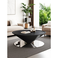 Table basse ronde flottante de style français, table à thé créative et minimaliste pour petit salon, mobilier de maison