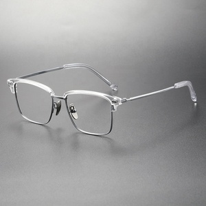 M-122 2023 New Nhật Bản Nhật Bản 100% handmade tinh khiết Acetate acet <span class=keywords><strong>Titanium</strong></span> quang học sang trọng chất lượng hàng đầu Kính mắt Frames - Product Image 4
