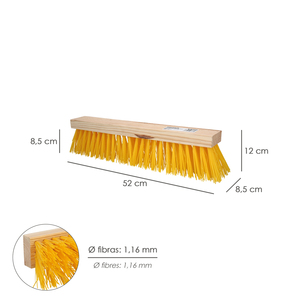 Spazzola Industriale per Spazzamento con Fibre in Polipropilene. Supporto in legno 50 cm. Maniglia non inclusa - Product Image 2