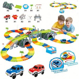 360 Rotating Loop <b>Rainbow</b> Race Track W/ 2 <b>Light</b> up Toy Cars and Ramp Set - Product Image 2