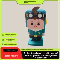 Porte-clés en PVC souple personnalisé avec design de dessin animé 3D, souvenir, cadeau, pour la promotion