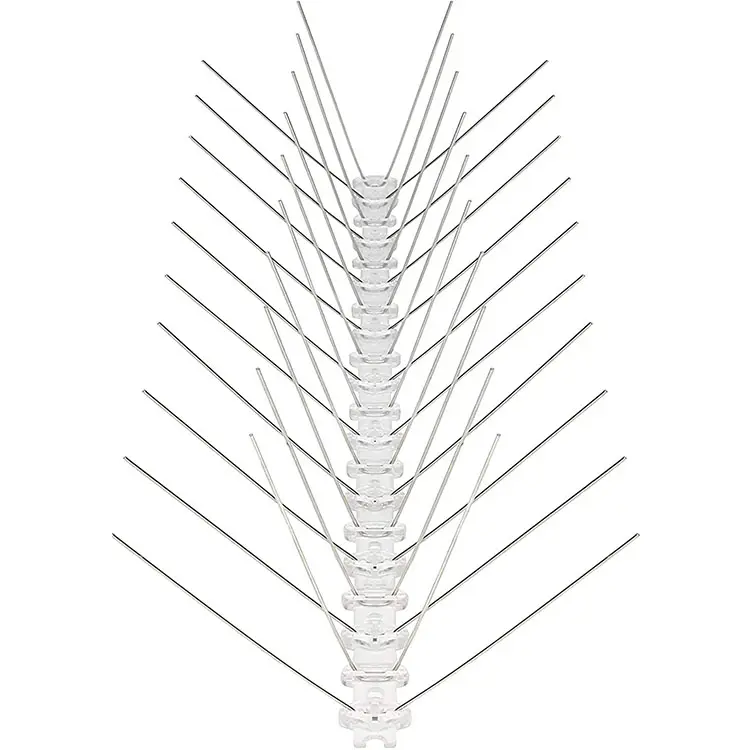 Polycarbonate Bird Spikes Made From 304 Stainless Steel Wire Spikes And Plastic Base