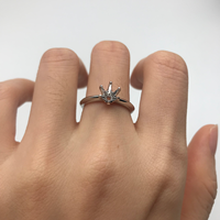 MaiYi Bestseller Massiver 9k 10K 14K 18K Weißgold-Ringrohling für Schmuckherstellung, Maßgefertigte Halbmontierte Diamantringe zur Steinbefestigung