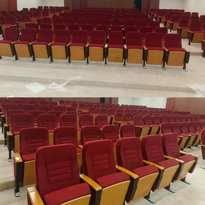 Precio de Fábrica al por Mayor, Muebles YU CHEN YC-831, Silla Moderna de Lino y Algodón con Patas de Hierro, para Auditorio, Iglesia, Escuela - Product Image 3