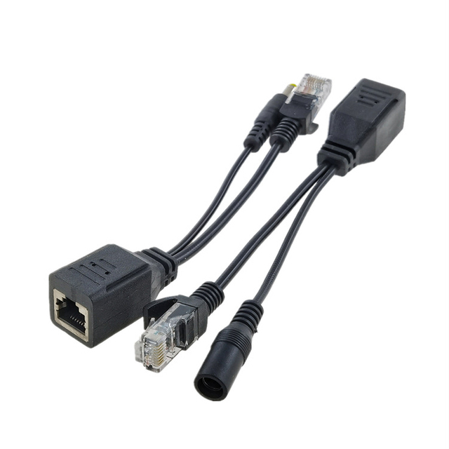 POE Adapter Cable RJ45 Injector Splitter Tape Power Ethernet Synthesizer Separator Combiner Passive Poe Injector
