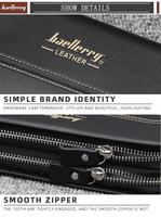 Dompet Clutch Panjang untuk Pria, Dompet Ponsel Kapasitas Besar Ritsleting Ganda Gaya Baru Grosir dengan Tali Tangan dan Tas Ponsel untuk Pria